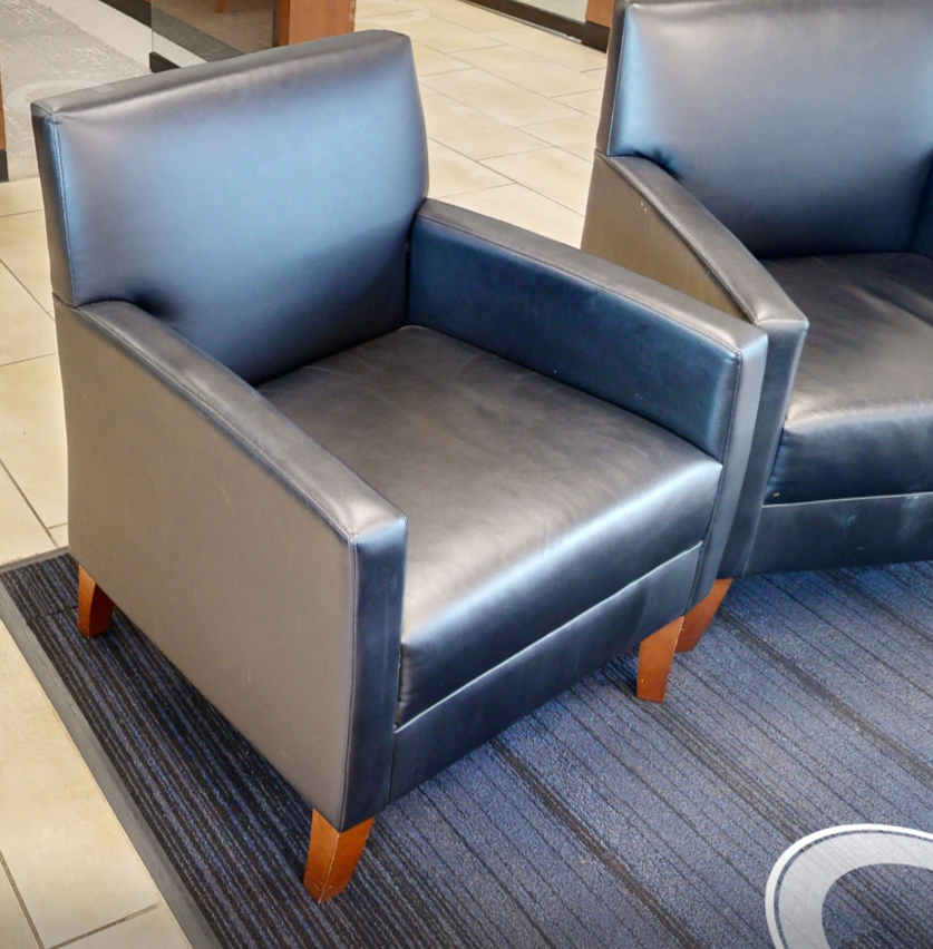 Black lounge chair