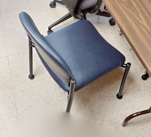 Blue cafe chair