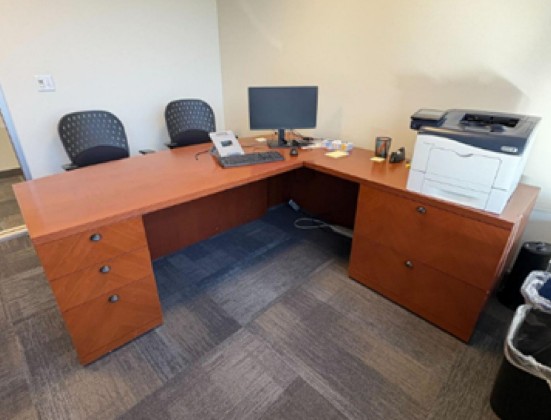 Bow Front L Shape Desk