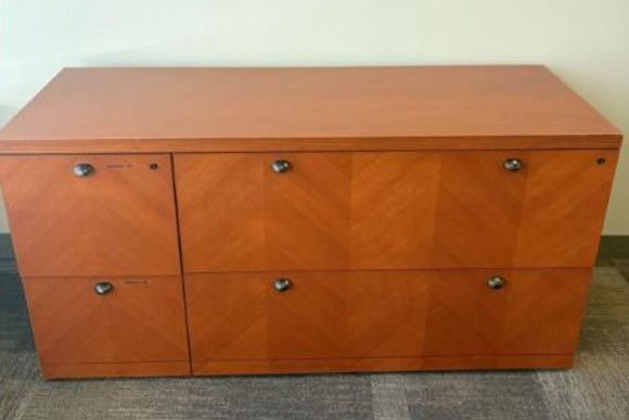 Wood 4-Drawer File Cabinet