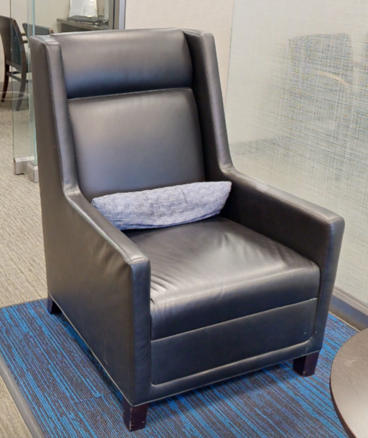 Black tall back lounge chair