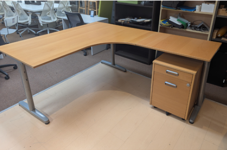 Maple Corner Desk, Electric (representative photo)