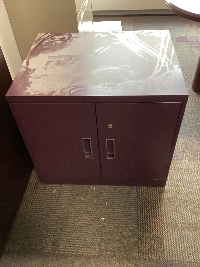 2 Door Vertical Cabinet Maroon