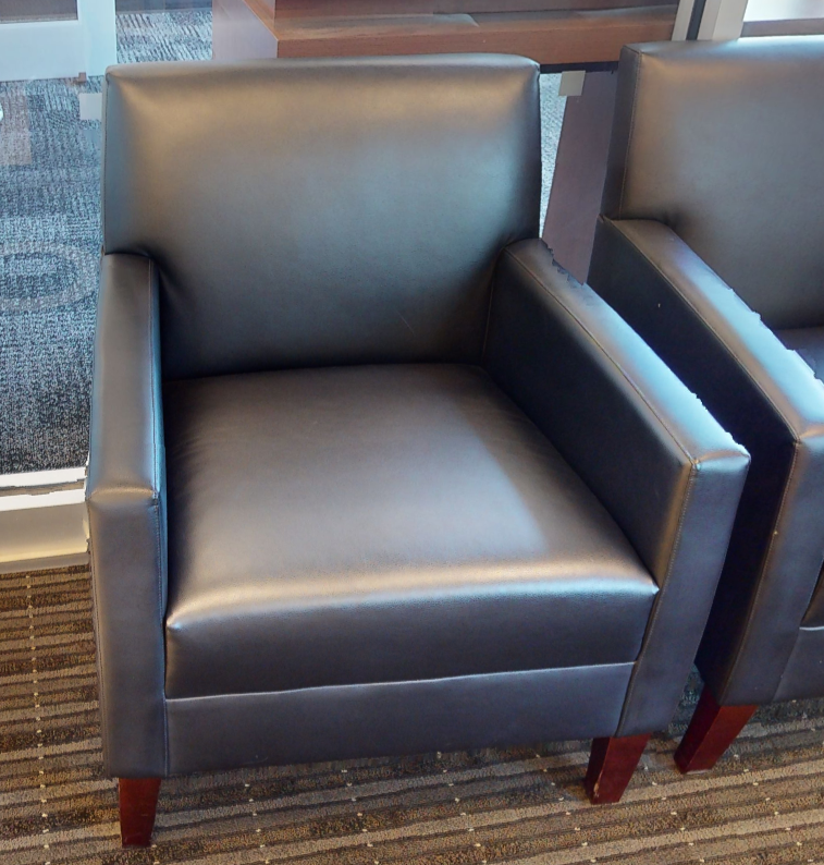 Black lounge chair