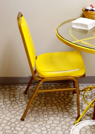 Yellow cafe chair