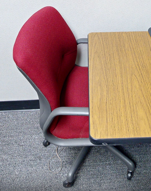 Red task chair
