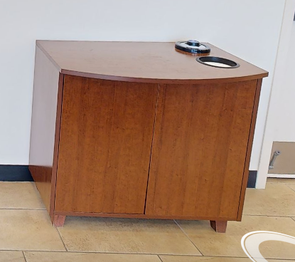 2 door wood cabinet