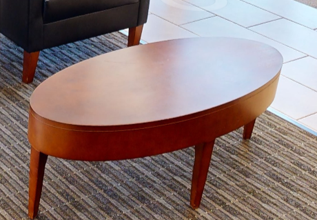 Oval coffee table