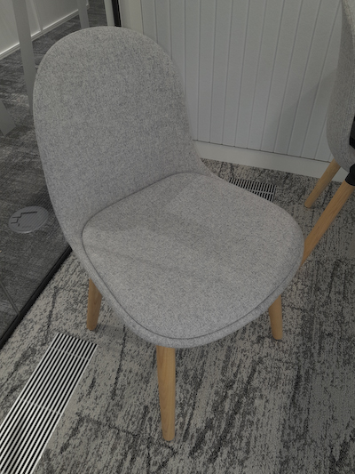 Grey cloth chair