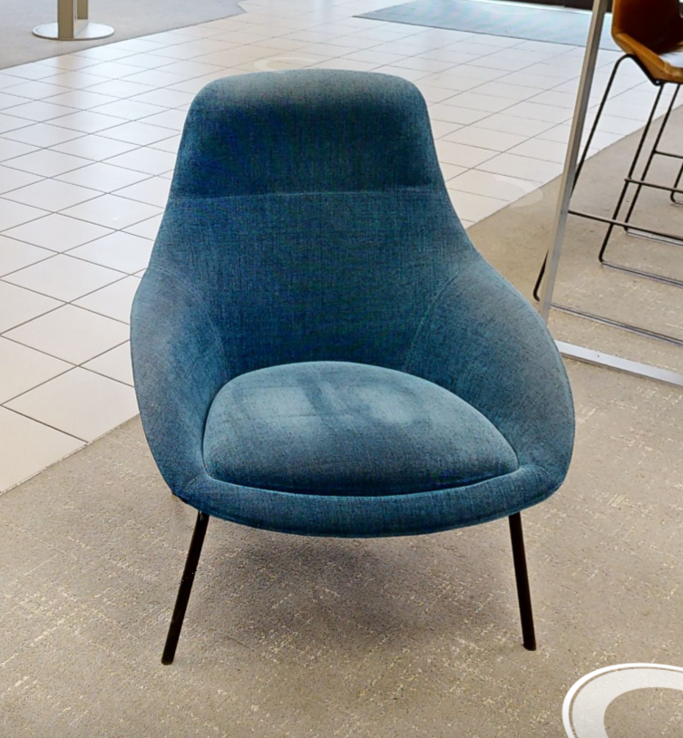 Blue lounge chair