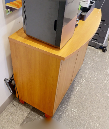 2 door cabinet, wood