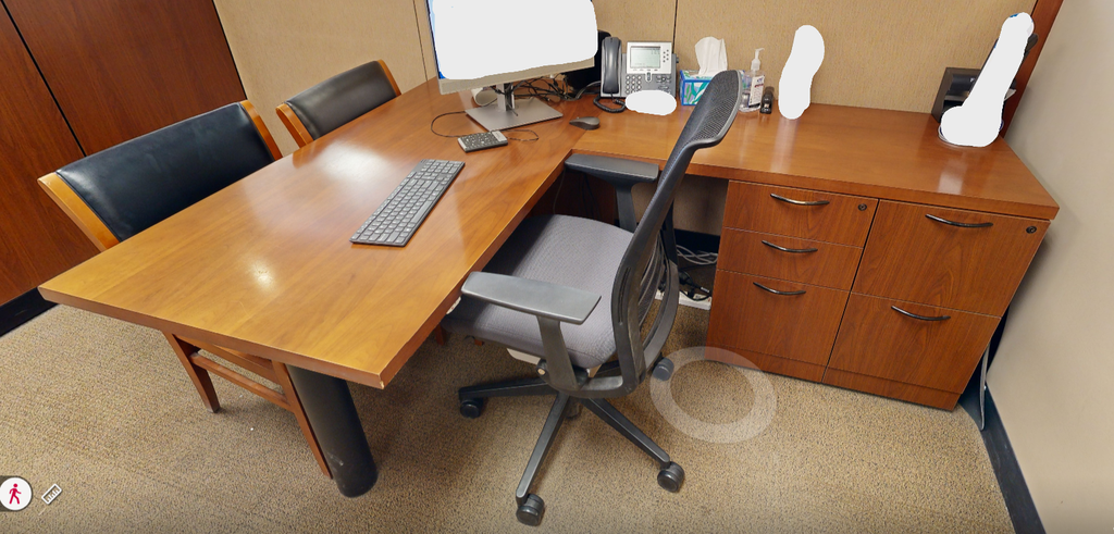 L-shaped desk