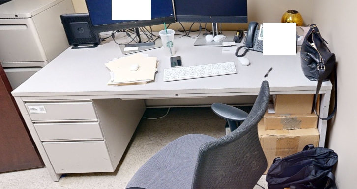 3D pedestal desk