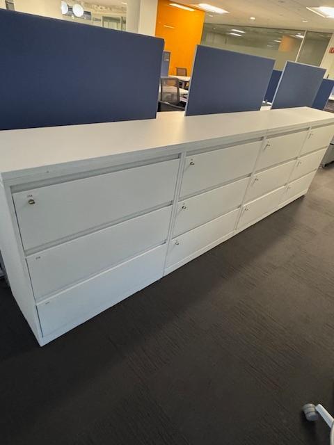 (2) 3 DRAWER FILE W/SHARED TOP