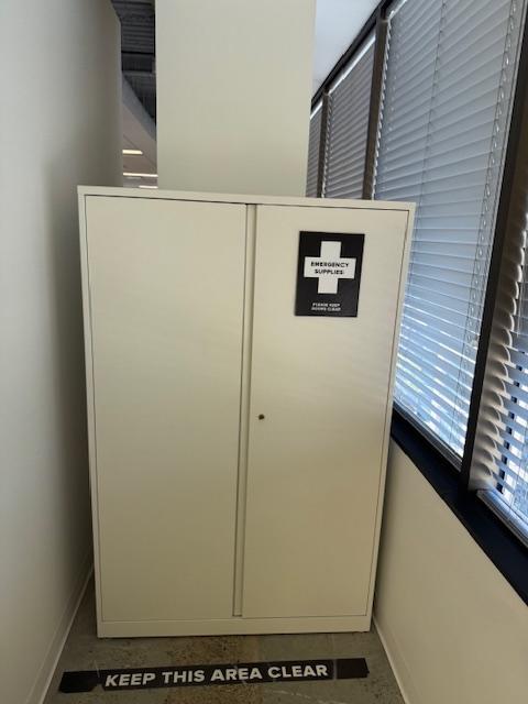 42" BEIGE STORAGE CABINET