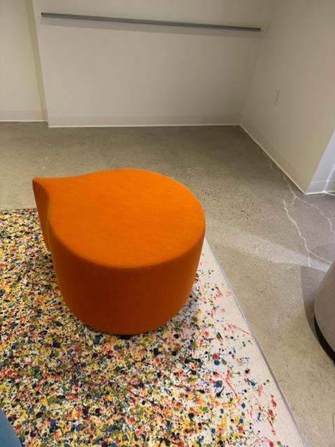 ORANGE OTTOMAN