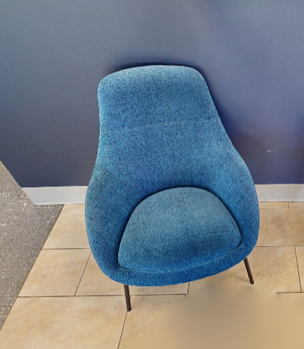 Blue lounge chair