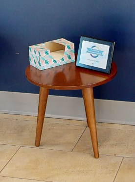 Round side table