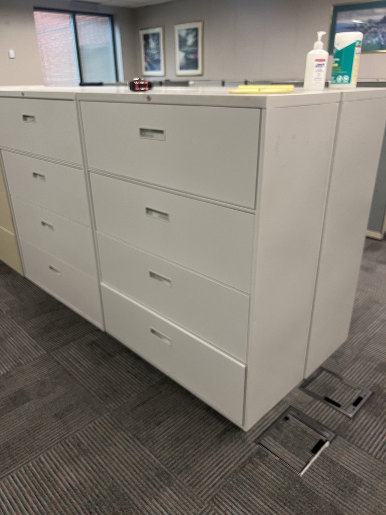 42" beige 4-drawer filing cabinet