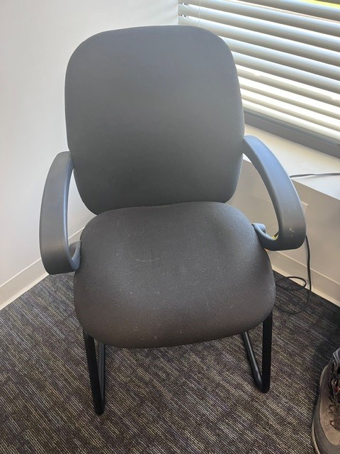 Black chair with arms
