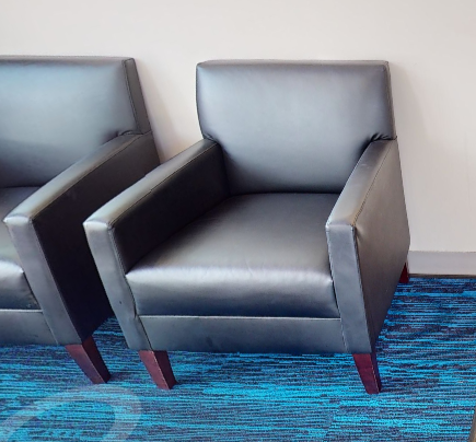Black lounge chair