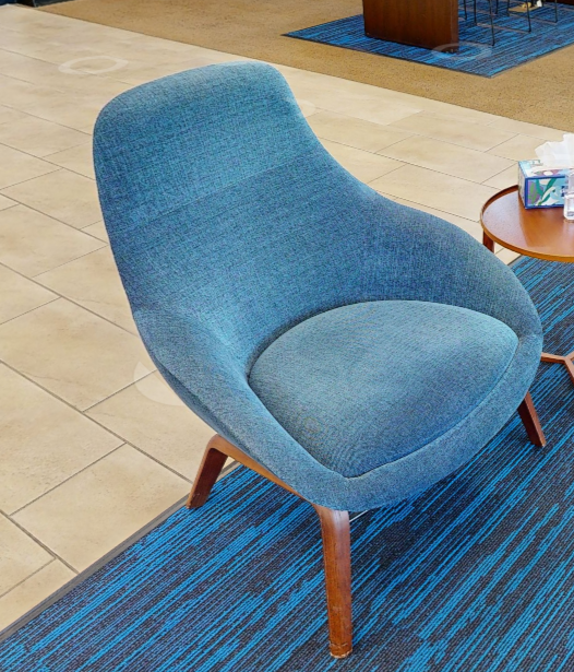 Blue lounge chair