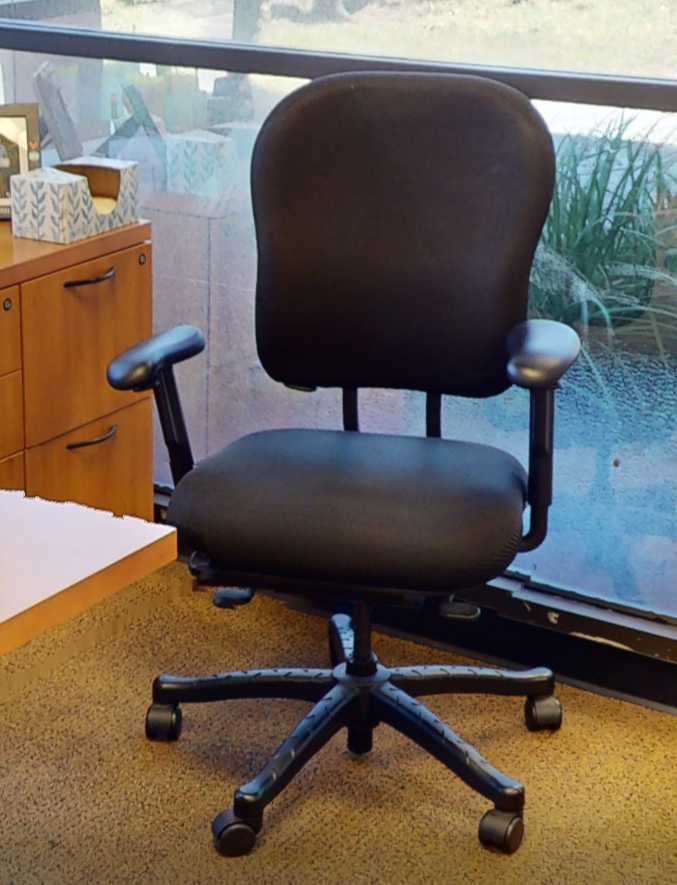 Task chair with arms