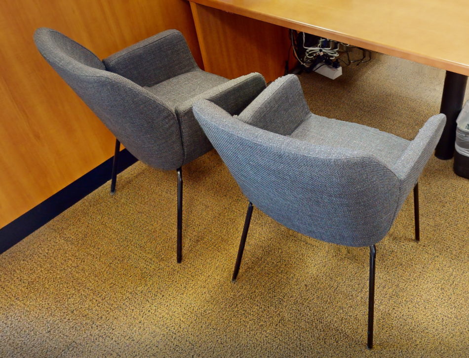 Grey guest chair