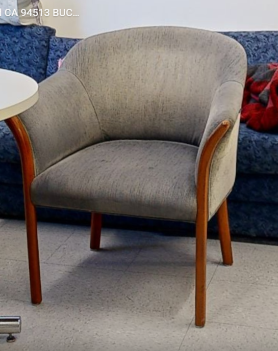 Grey lounge chair