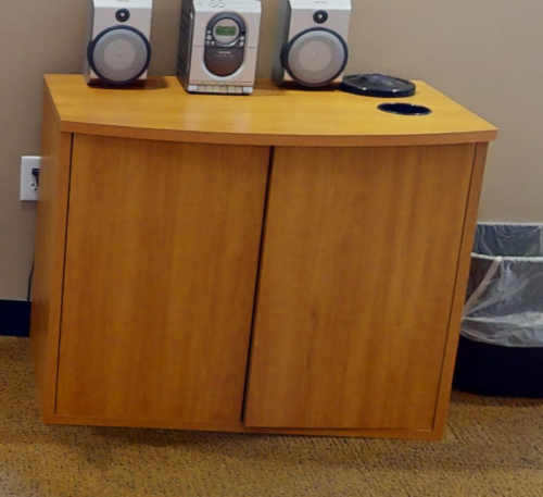 2 door wood cabinet