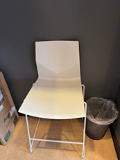WHITE ARMLESS CHAIR
