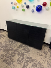 6' BLACK CREDENZA