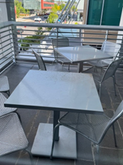 3' OUTDOOR METAL TABLE SQUARE