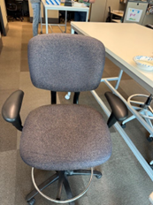 GREY UPHOLSTERY STOOL