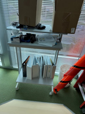 WHITE COMPUTER CART