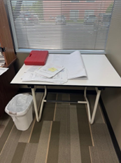 WHITE DRAFTING TABLE