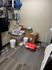 WHITE WIRE ROLLING CART