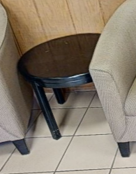 Round side table, blk