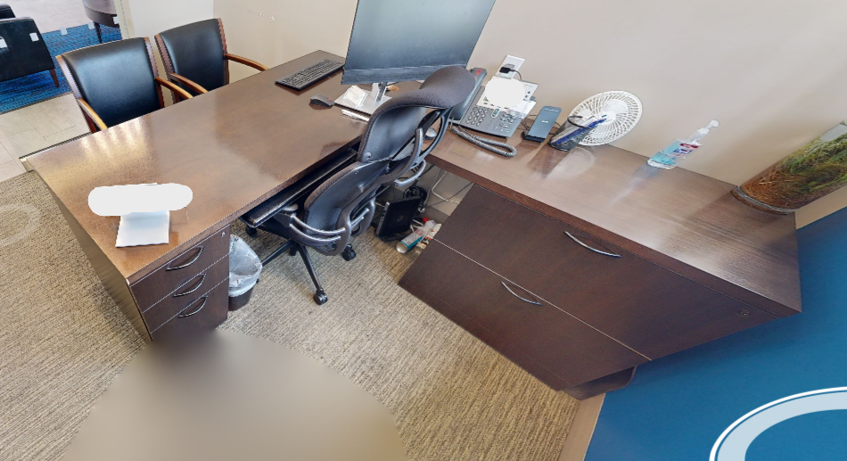 L-shaped desk