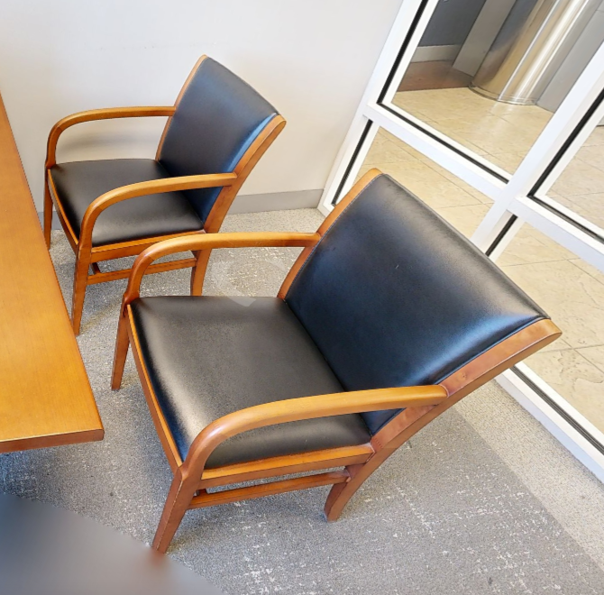 Black guest chair