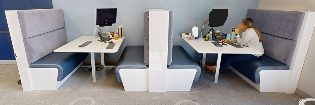 Booth set of 2 benches w/table