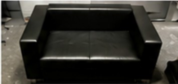 Black square chair