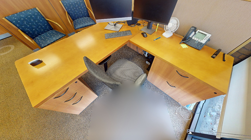 L-shaped desk