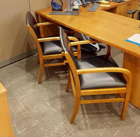 Black guest chair