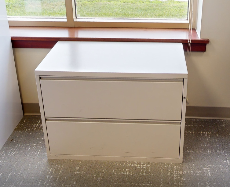 2D lateral filing cabinet, putty