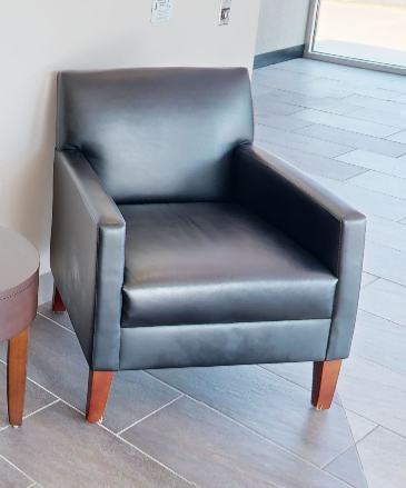 Black lounge chair