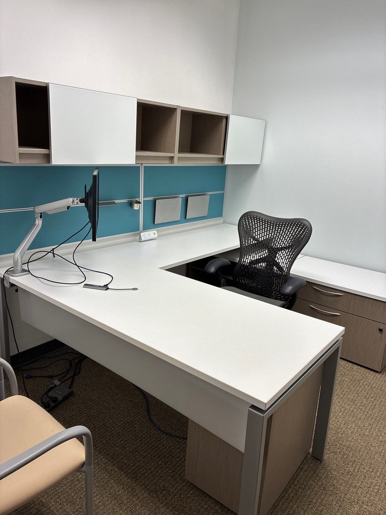 72" x 96" x 24" L-shaped desk