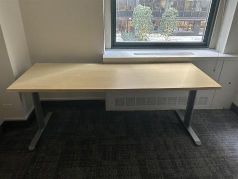 28" x 64" x 29" Oak table desk