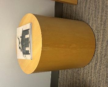 Circlular wooden side table