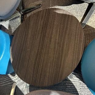 Small, short round table